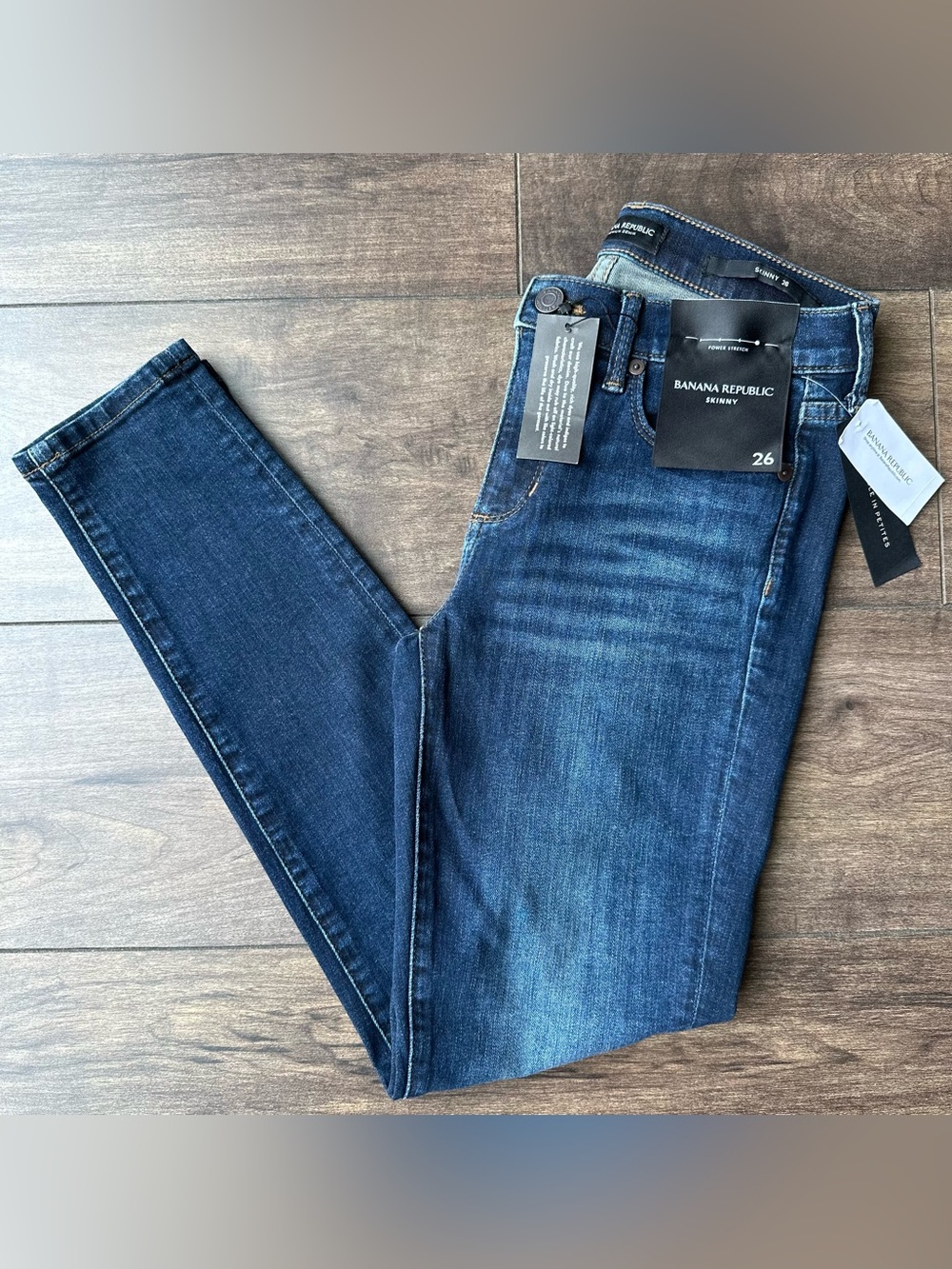 Banana Republic NWT Power Stretch Skinny Jeans - Women’s 26 - Dark Wash Blue